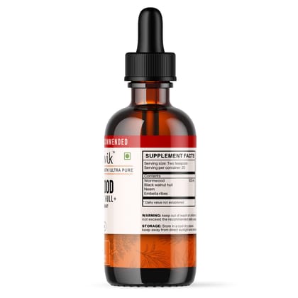 Vaastavik 80% Wormwood plus Black Walnut Hull Extract Tincture Liquid Supplement 100 ml