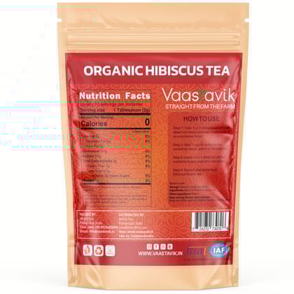 Vaastavik Himalayan Sourced Ayurvedic Hibiscus Flower Herbal Tea 100gm