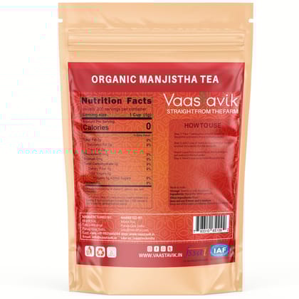 Vaastavik Manjistha Root Tea Rubia Cordifolia Indian 100gm