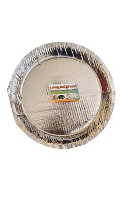 SRI POLAMMA PAPER PLATES-Silver Disposable Plates - Pack of 20