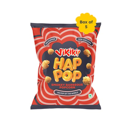 VIKIKISNAK Happop Delicious and Crunchy Smokey Barbeque Popcorn