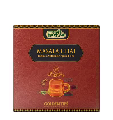 Golden Tips Masala Chai Loose Leaf Tea, Spiced Blend with Cardamom (Elaichi), Cinnamon, Cloves & Black Pepper, Rich & Aromatic, Best with Milk, (500 Gram, 250 cups)