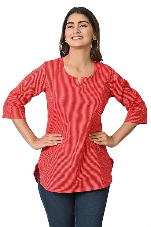 SAGAFASHION Womens Cotton Short Kurta