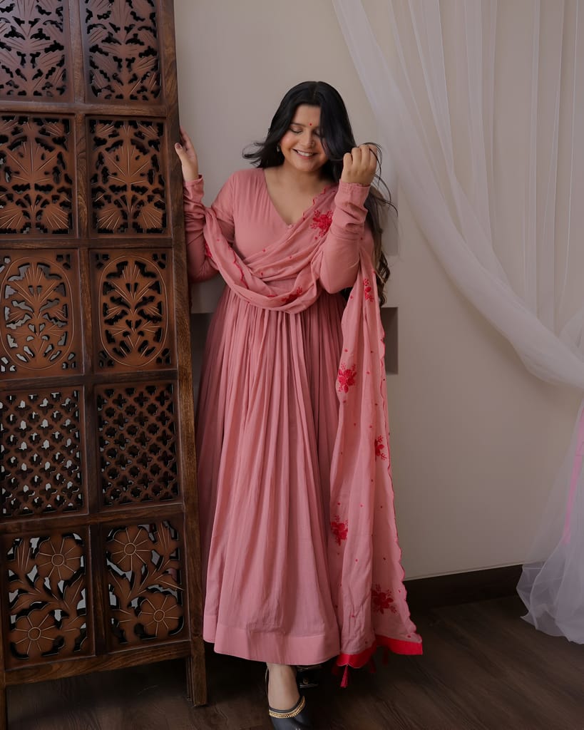 Pink Ready to wear indian salwar kameez Dupatta for women anarkali designer pakistani dresses Festival 3 piece