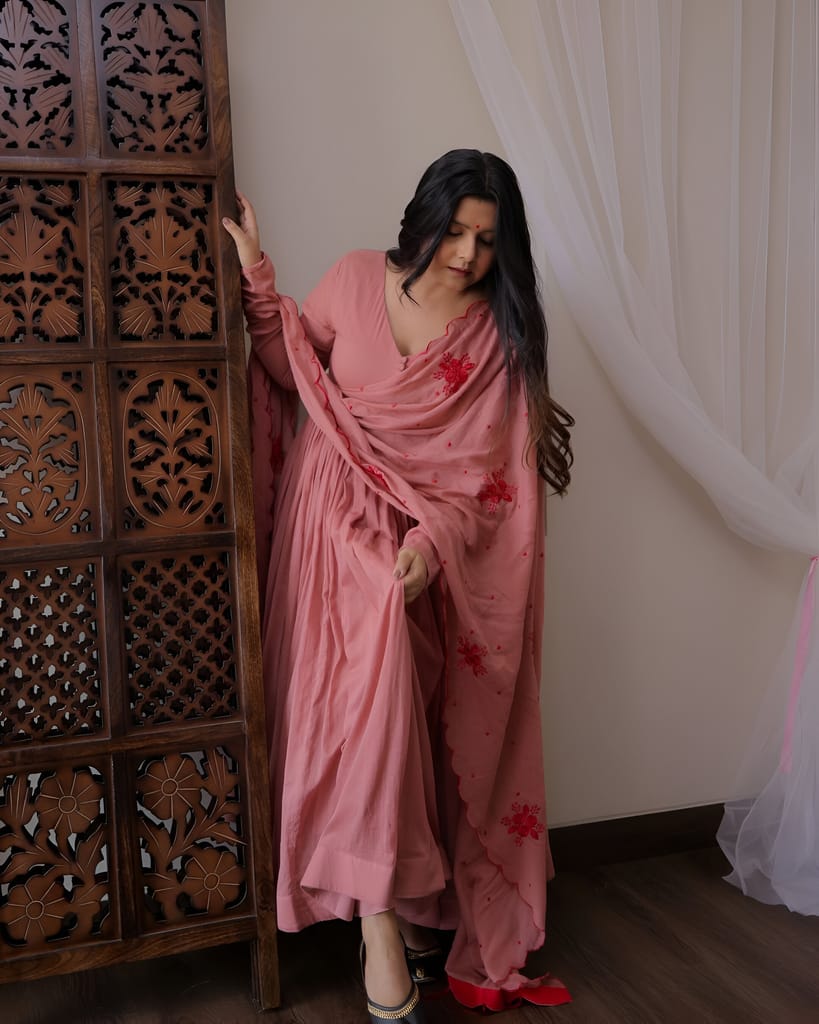 Pink Ready to wear indian salwar kameez Dupatta for women anarkali designer pakistani dresses Festival 3 piece