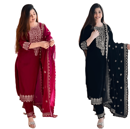 Black Pink Salwar Kameez Readymade Pakistani Stitched New Indian Ready To Wear Wedding Suit