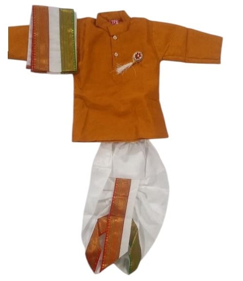 SAI DURGA CLOTHS AND READYMADE-Boys Ethnic Wear Kurta Pajama Set with Dhoti and Dupatta