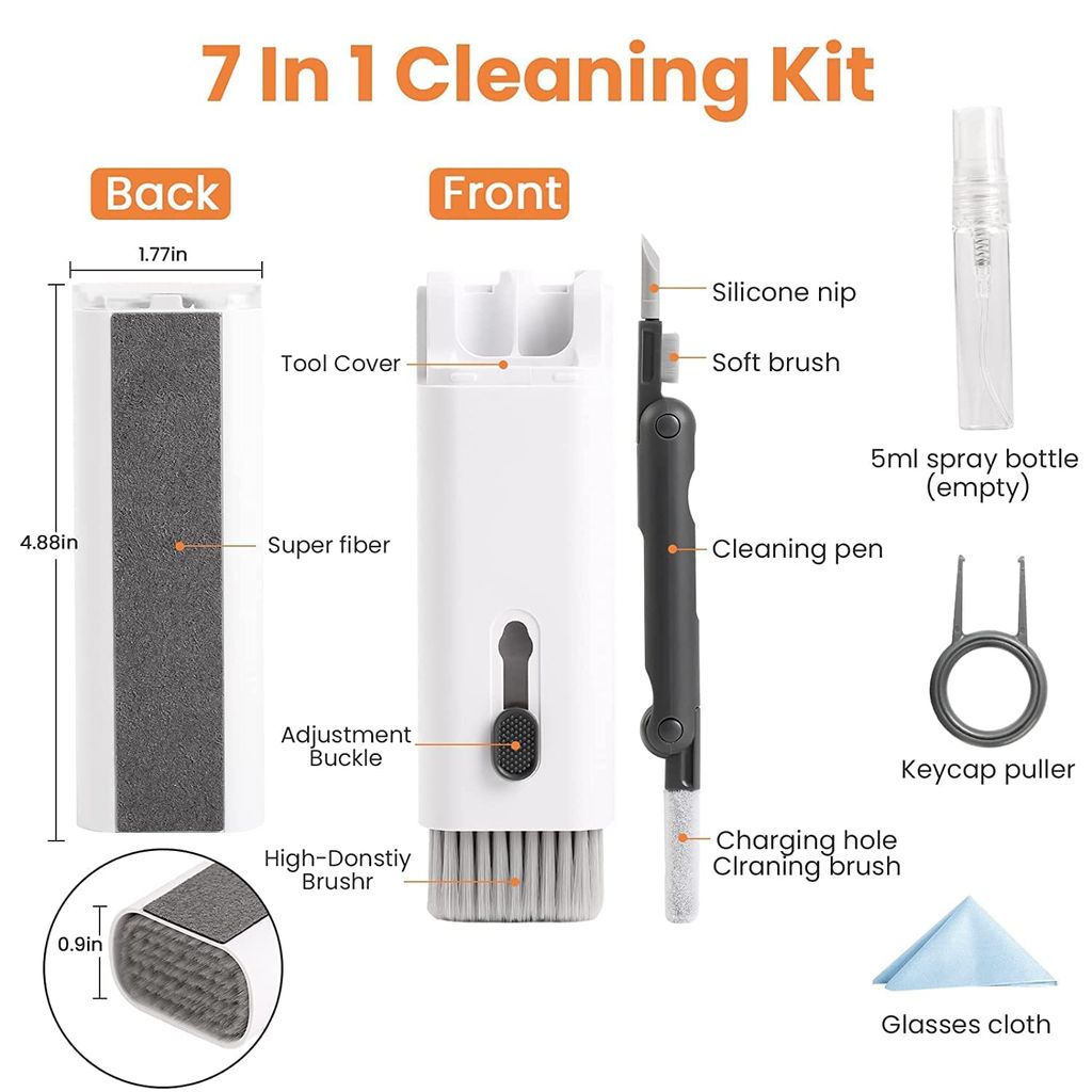 Electronics Cleaning Kit, Keyboard Cleaner, Computer Cleaner, Multi-function Cleaning Tools Kit for Laptop, PC, Phone, Camera Lens, Earphone, Keyboards, Home Office