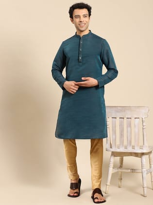 Amodh by Kisah Men's Teal Kurta Set