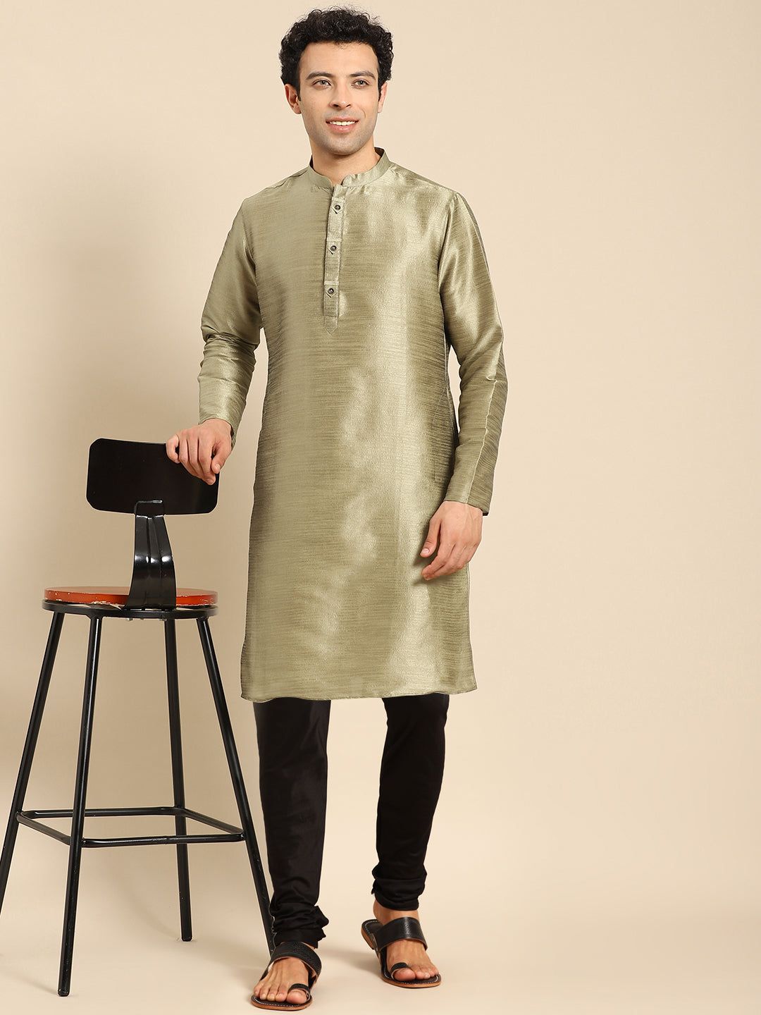 Amodh by Kisah Men's Grey Kurta Set
