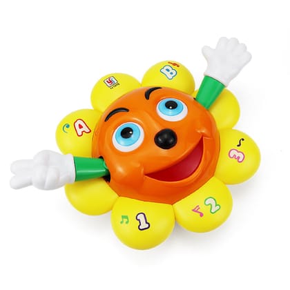 KTRS Enterprise Electric Fun Rotating Sunflower Cartoon Stunt Sunflower Light Music English Toys