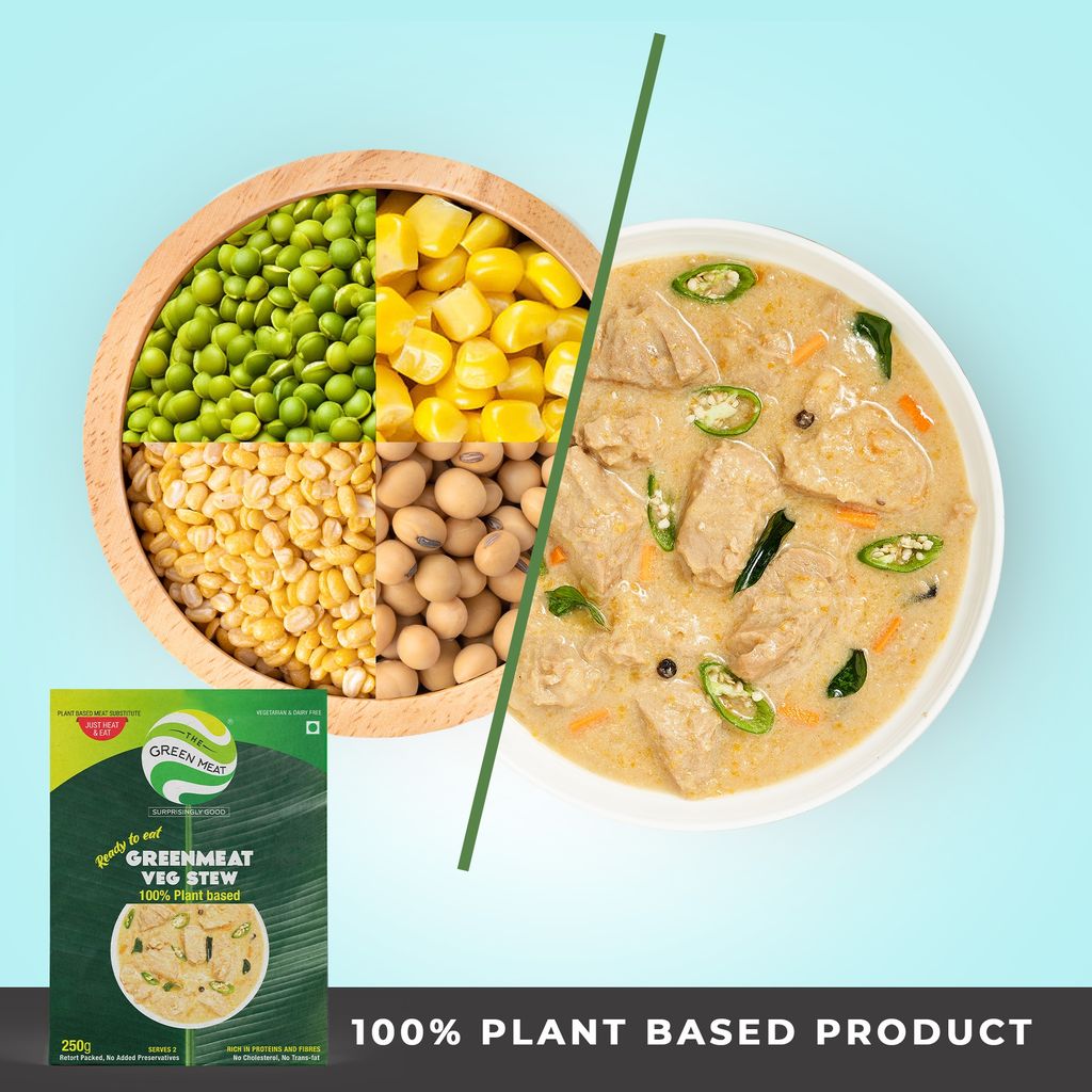 Greenmeat Veg Stew | Plant based & Vegetarian Meat Substitute | Ready to Eat | 250g
