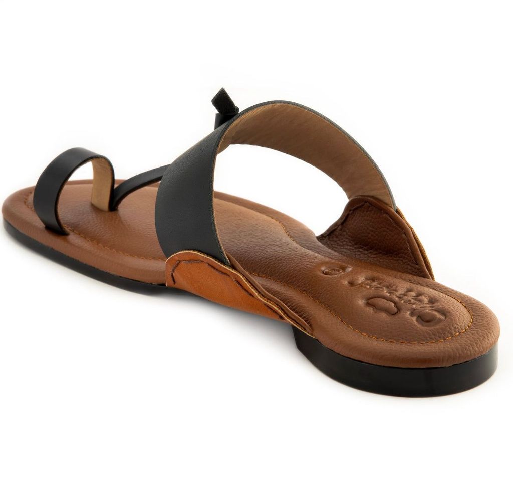 Modern Men Unicorn Black & Brown Handmade Leather Sandals 2025 at ShopCircuit | ONDC