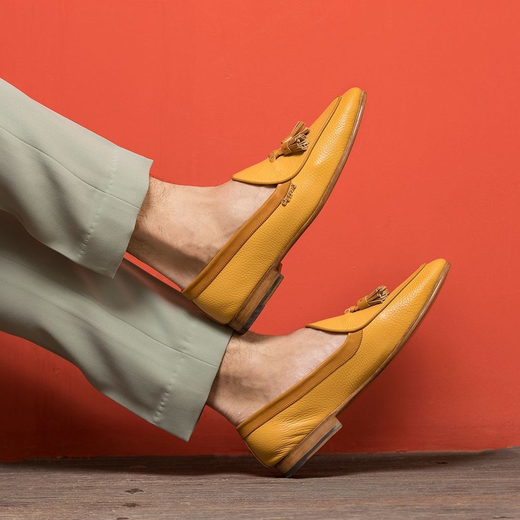 Exclusive Men Belgians - Mustard Handmade Leather Sandals 2025 at ShopCircuit | ONDC