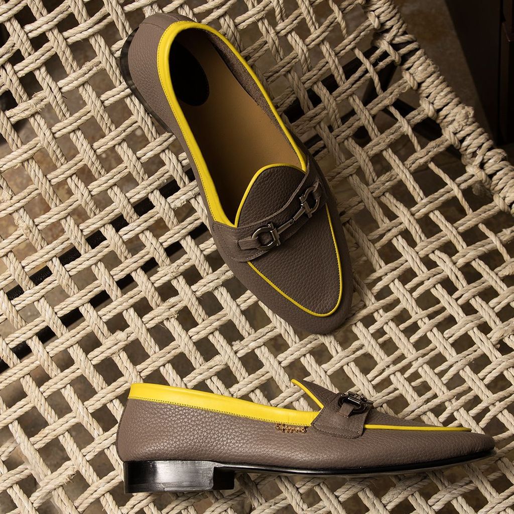 Elegant Men Belgians - Grey Handmade Leather Sandals 2025 at ShopCircuit | ONDC