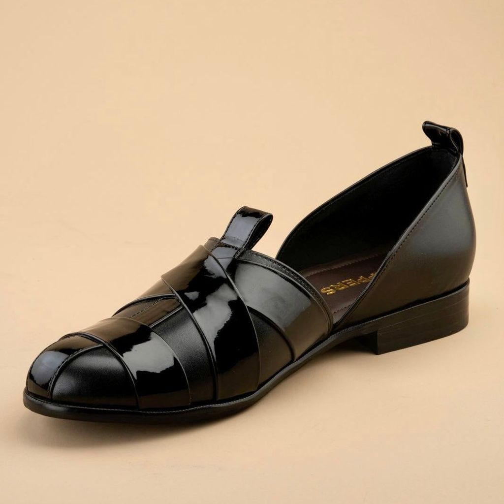 Exclusive Men Rajputana Black Handmade Leather Sandals 2025 at ShopCircuit | ONDC
