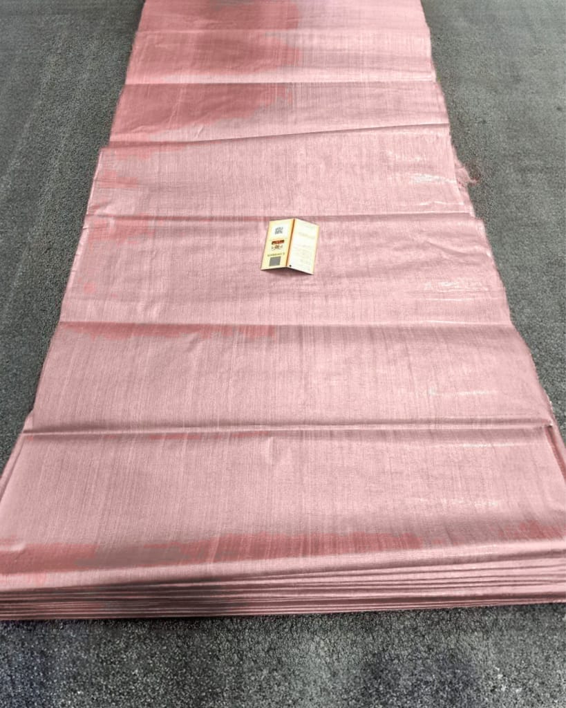 Silkmark Certified Pure Tussar Silk Fabric Light Pink Color-7712 - Unstitched Fabrics | Buy online on ZillyBuy
