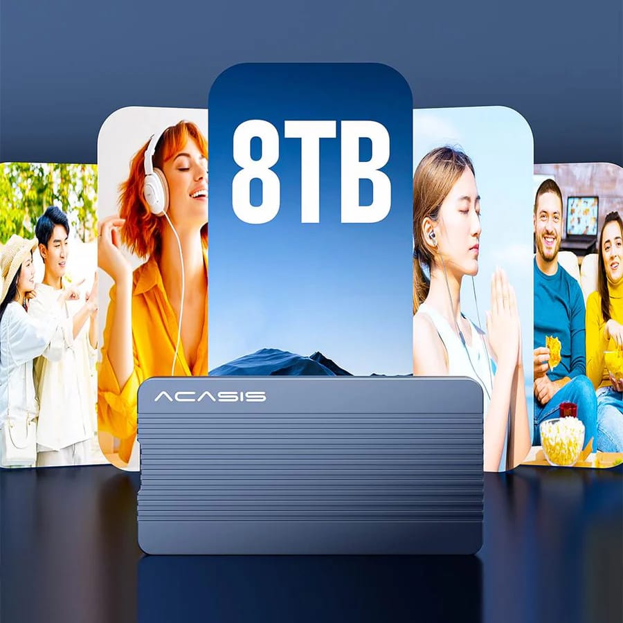 ACASIS 40Gbps M.2 NVMe SSD Enclosure, Tool Free Installation, Compatible with Thunderbolt 4/3/USB4, Support M-Key/B+M 2280 Size, for M1/M2 Pro/Max