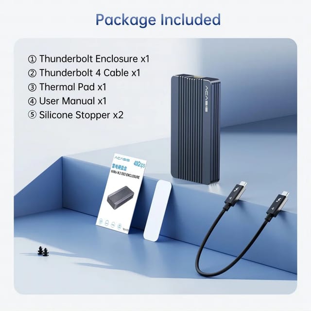 ACASIS 40Gbps M.2 NVMe SSD Enclosure, Tool Free Installation