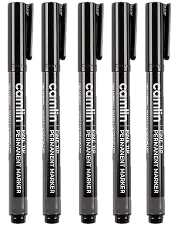 Camlin Fine Tip Permanent Marker, Black, Pack of 6 Camlin Permanent Marker, Fine Tip, Black, 6 Count* Camlin Fine Tip Permanent Marker, Black (Pack of 6)