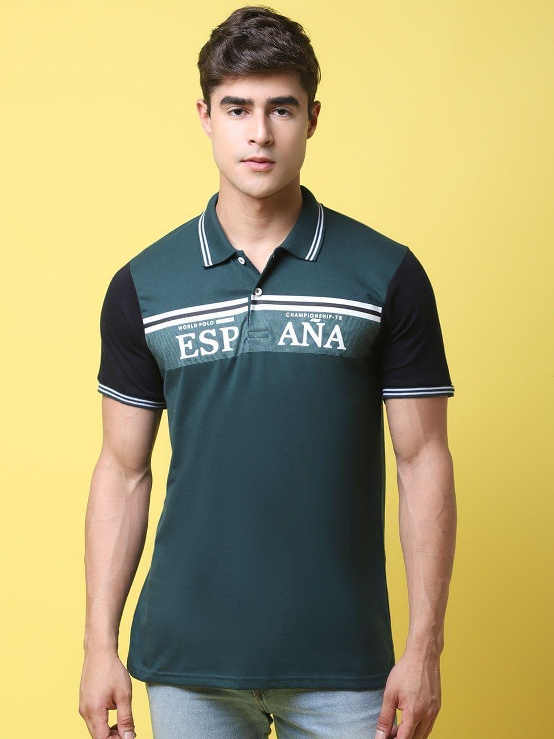 Rodamo Typography Printed Polo Collar Slim Fit T-shirt