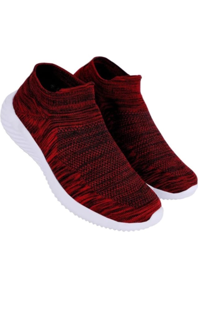 Premium Men Men's Red Mesh Slip-On Sneakers 2025 at ShopCircuit | ONDC