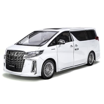 KTRS Enterprise 1:18 Toyota Alpha Mpv Die Cast Car Model Toy for Kids Pull Back Simulation Alloy Car with Sound/Light