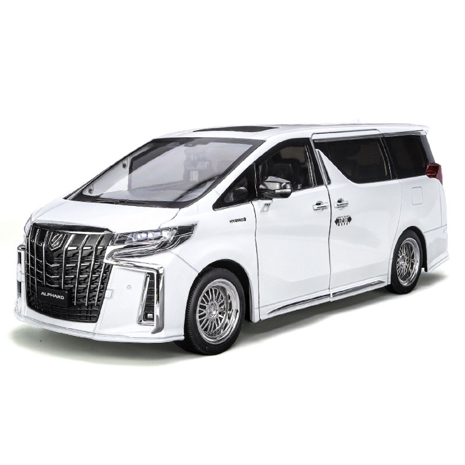 KTRS Enterprise 1:18 Toyota Alpha Mpv Die Cast Car Model Toy for Kids Pull Back Simulation Alloy Car with Sound/Light
