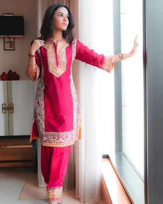 Pink Salwar Kameez Readymade Pakistani Stitched New Indian Ready To Wear Wedding Suit