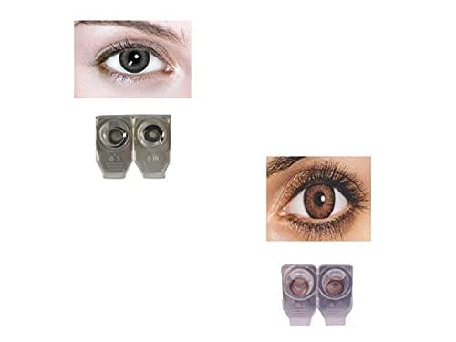 BLACK AND BROWN MD SPARKLE 2 PAIR MONTHLY COLOR CONTACT LENS WITH CASE, LENS HOLDER AND 60 ML SOLUTION (PACK OF 2 PAIR)