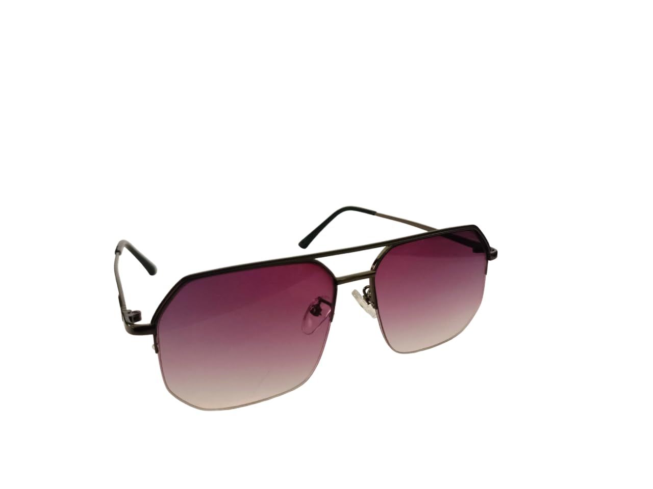 MD Style UV Protected Half Rim Pentagon Metal Frame Sunglasses/Retro Style Men - Women Fashion Sunglasses