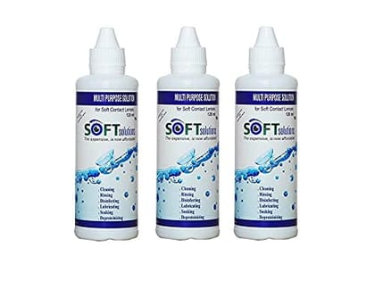 MD Soft Contact Lens Multipurpose Contact Lens Solutions Pack of 3 (120 ML + 120 ML+120 ML)