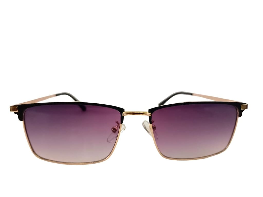 MD Style UV Protected Full Rim Rectangular Metal Frame Sunglasses/Unisex Stylish Sunglasses