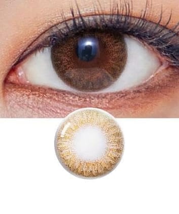 BROWN MD SPARKLE MONTHLY COLOR CONTACT LENS WITH CASE,LENS HOLDER AND 60ML SOLUTION (PACK OF 1 PAIR)