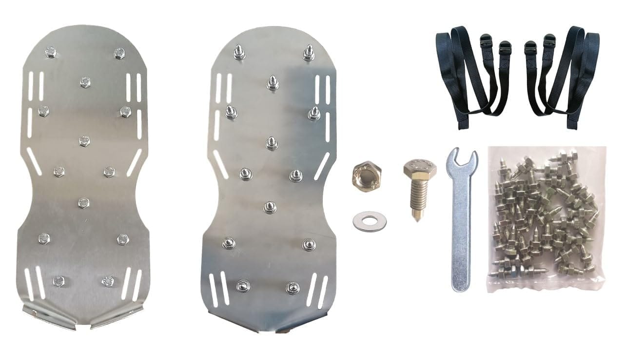 MD Style Epoxy Resin Floor SS Spike Shoes, Fully Assembled Perfect for Floor Epoxy, Overlays, Cover Installation/Epoxy Spike Shoes with Adjustment Function for Different Shoe Sizes