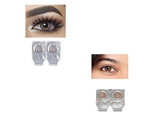 AMETHYST AND HONEY MD SPARKLE 2 PAIR MONTHLY COLOR CONTACT LENS WITH CASE, LENS HOLDER AND 60 ML SOLUTION (PACK OF 2 PAIR)