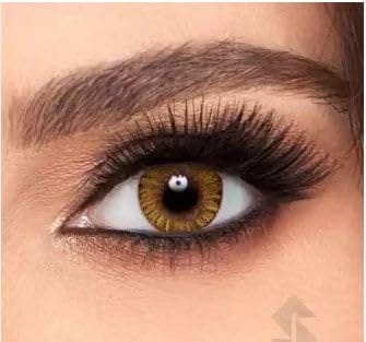 MD SPARKLE QUARTERLY PURE HAZEL COLOR CONTACT LENS WITH CASE AND 80ML SOLUTION (PACK OF 1 PAIR)