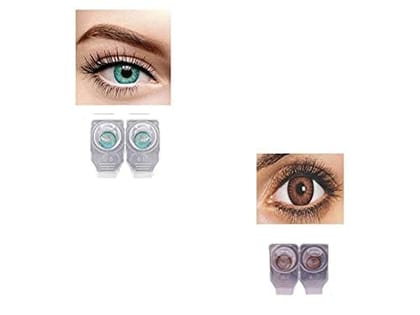 AQUA AND BROWN MD SPARKLE 2 PAIR MONTHLY COLOR CONTACT LENS WITH CASE, LENS HOLDER AND 60 ML SOLUTION (PACK OF 2 PAIR) AQUA AND BROWN MD SPARKLE 2 PAIR MONTHLY COLOR CONTACT LENS WITH CASE, LENS HOLDER AND 60 ML SOLUTION (PACK OF 2 PAIR)