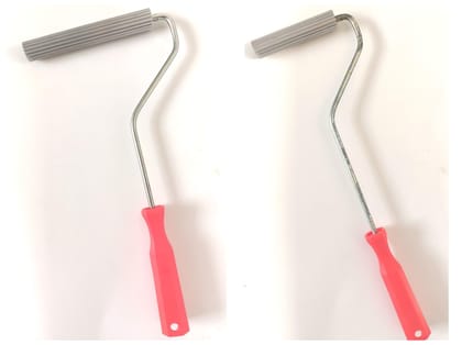 MD Fiberglass Roller Tool, Aluminum Alloy FRP Bubble Paddle Laminating Roller for FRP Resin Work (Pack of Two Size 21 x 140 mm & 21 x 100 mm)
