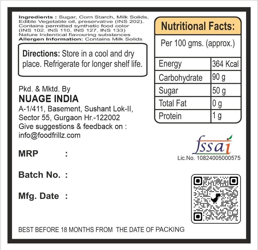 foodfrillz Rainbow Strands, 50 g Vermicelli Sprinkles for cake decoration cake toppings