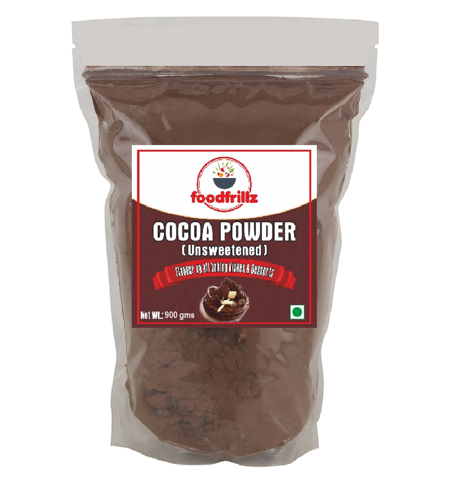 foodfrillz Natural Unsweetened Cocoa Powder for Cake Making, Chocolate Baking for Cakes, Cookies, Shakes, Smoothies, Frosting making Cocoa Powder for Baking and Cooking