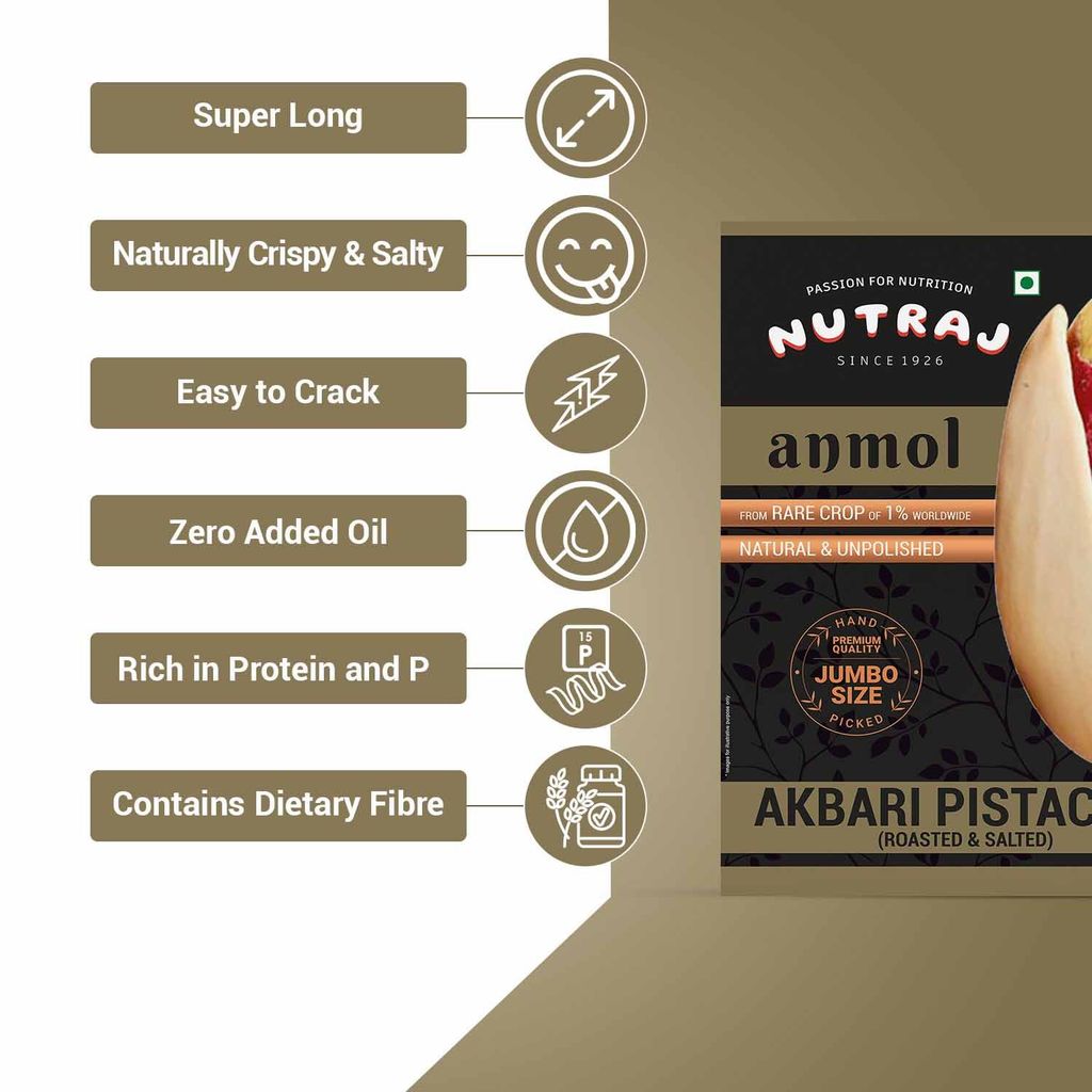 Nutraj Anmol Pista Inshell Akbari 500g