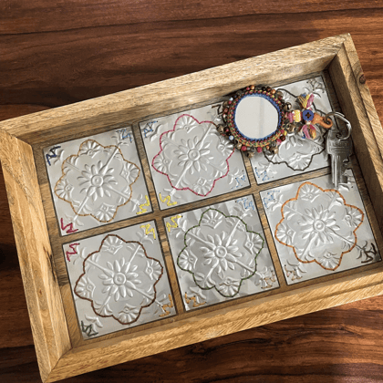 Hand-Embossed Hosting Tray