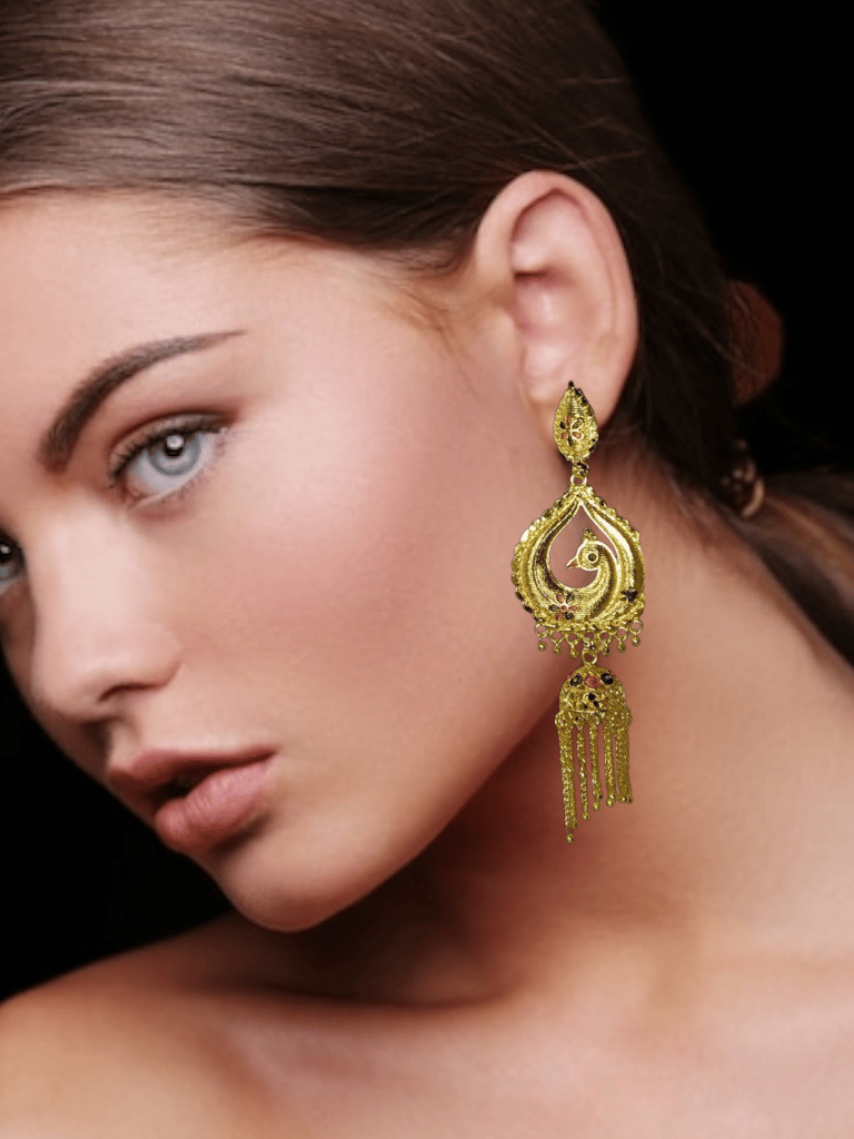Chic Women Big Peacock Hook Jhumki Earring 2025 at ShopCircuit | ONDC