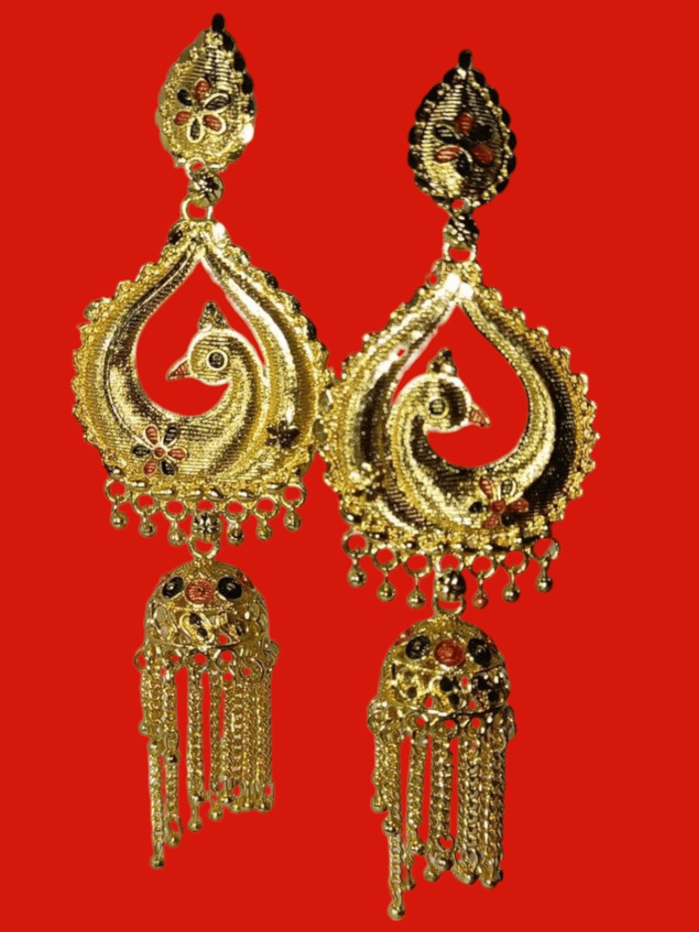 Chic Women Big Peacock Hook Jhumki Earring 2025 at ShopCircuit | ONDC