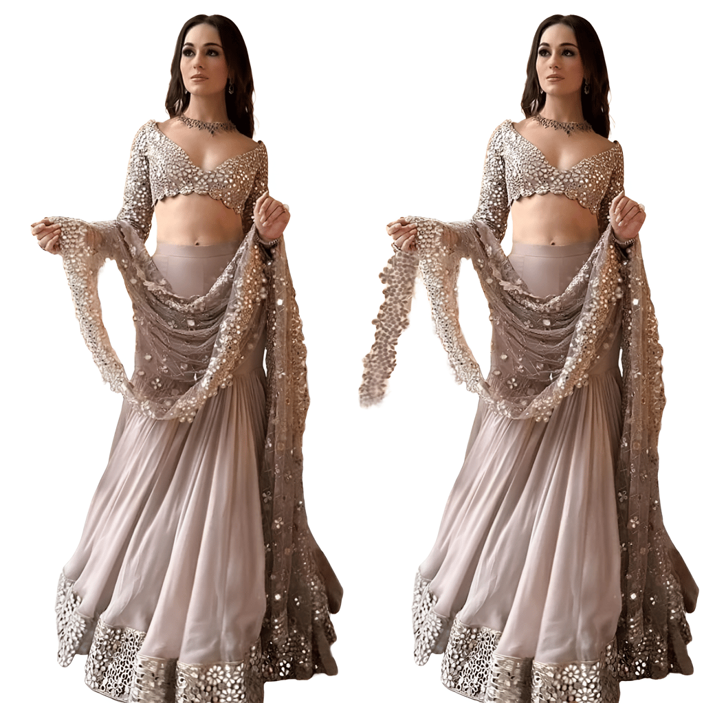 Indowestern Readymade Choli Sharara With Dupatta For Wedding Stitched Dress New Partywear