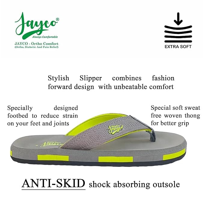 Modern Men Jayco Cushioned comfort slippers for men | oversize look | slip-resistant | Soft inso