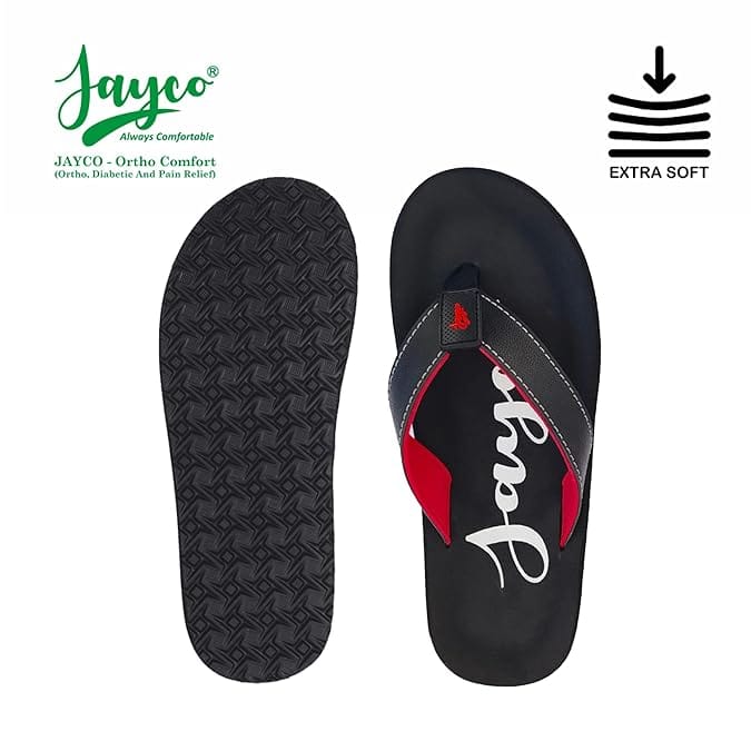Stylish Men Jayco Ortho Comfort Slippers - Pain Relief with Soft Breathable Fabric, Cozy Fit, an