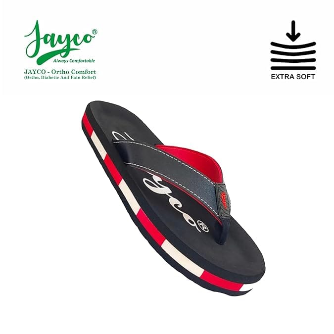 Stylish Men Jayco Ortho Comfort Slippers - Pain Relief with Soft Breathable Fabric, Cozy Fit, an