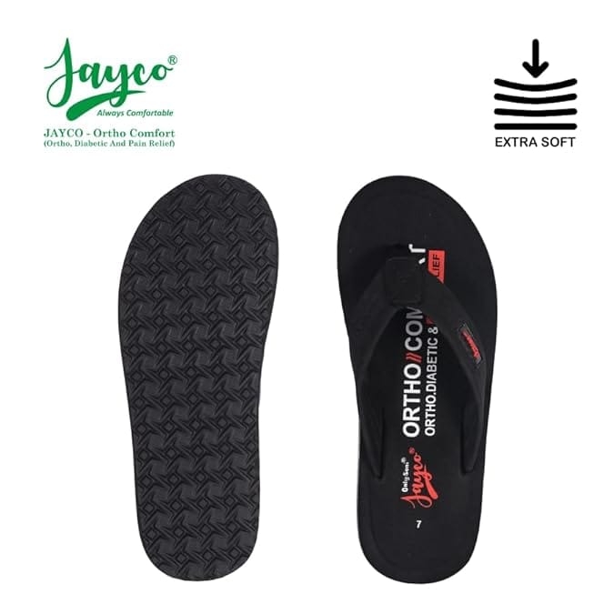 Affordable Men Jayco Extra Soft Ortho Care Diabetic & Orthopedic Slippers || Skid Resistant || L